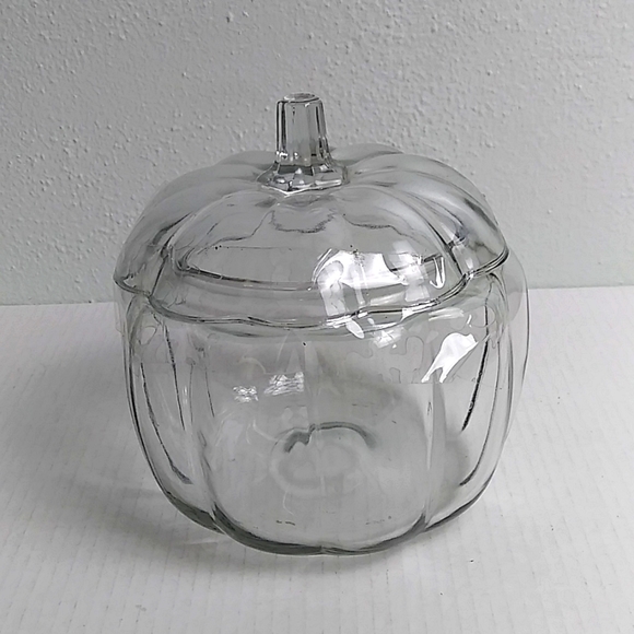 Anchor Glass Pumpkin Candy Jar Clear Glass Holiday Party - Picture 8 of 11